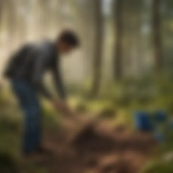 Teen volunteering in the community
