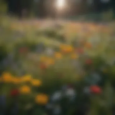 A vibrant meadow filled with various wildflowers showcasing their colors and diversity.